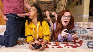 Brazzers – Jeni Angel and Madi Collins – Gamer Girl Threesome Action